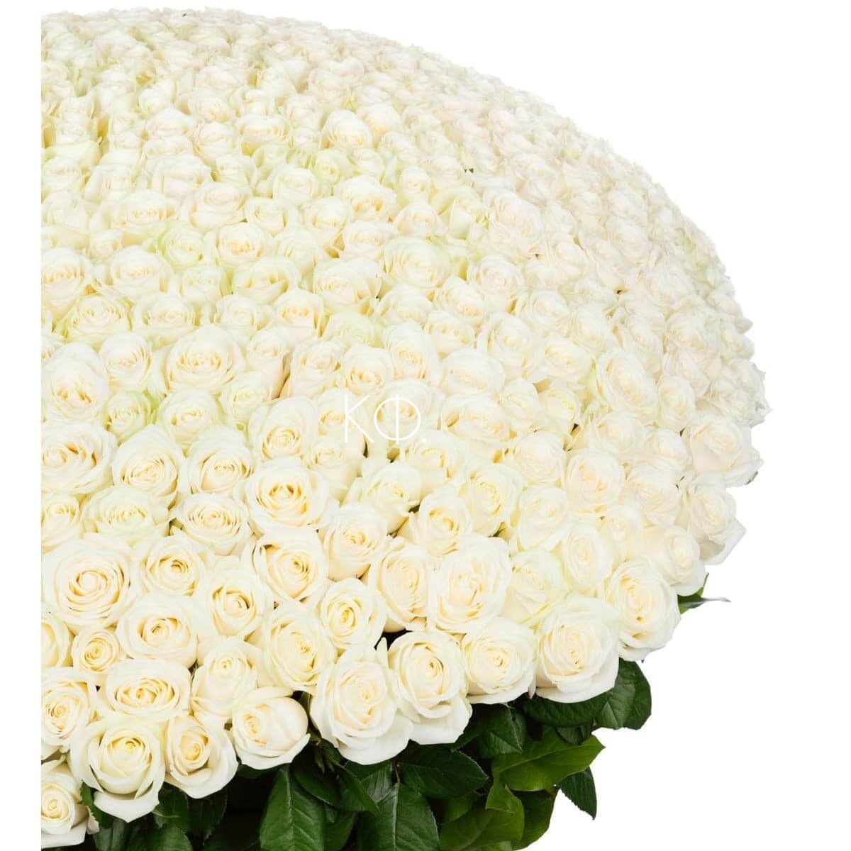 Большие букеты белых роз