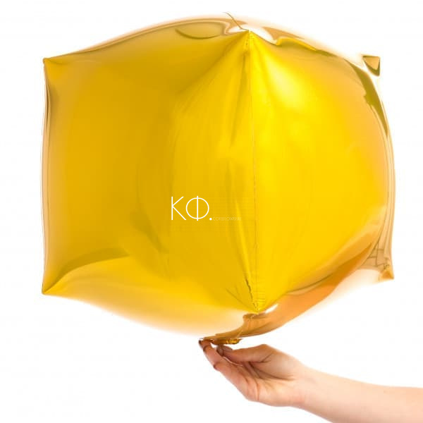 15 " Cube Шар 3D Золото - фото