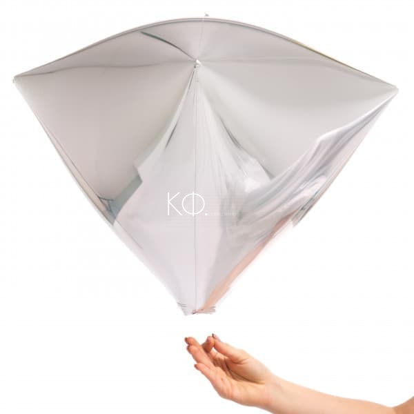17 " Diamond Шар 3D Серебро - фото