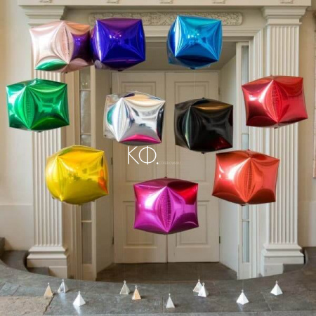15 " Cube Шар 3D Черный - фото