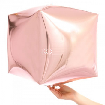 15 " Cube Шар 3D Розовое Золото - фото